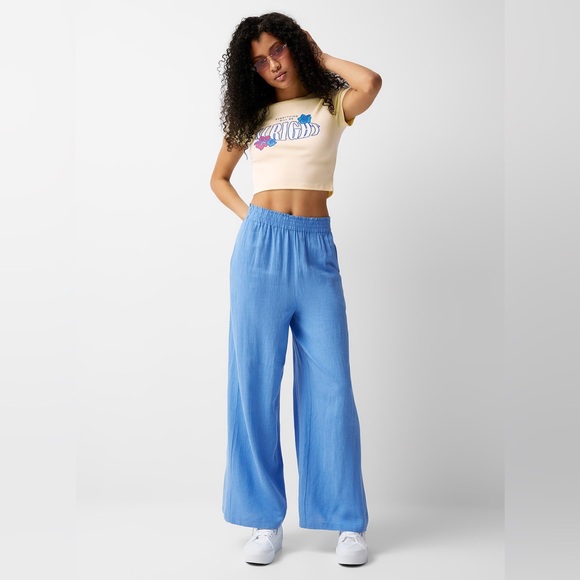 twik Pants - TWIK Organic Linen Wide leg Pant In Baby Blue